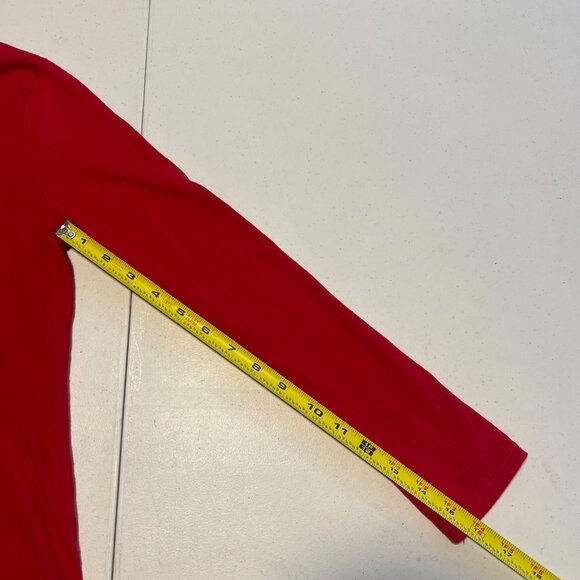 Wonder Nation Girls Red Long-Sleeve Crewneck Cotton Shirt - Picture 6 of 7